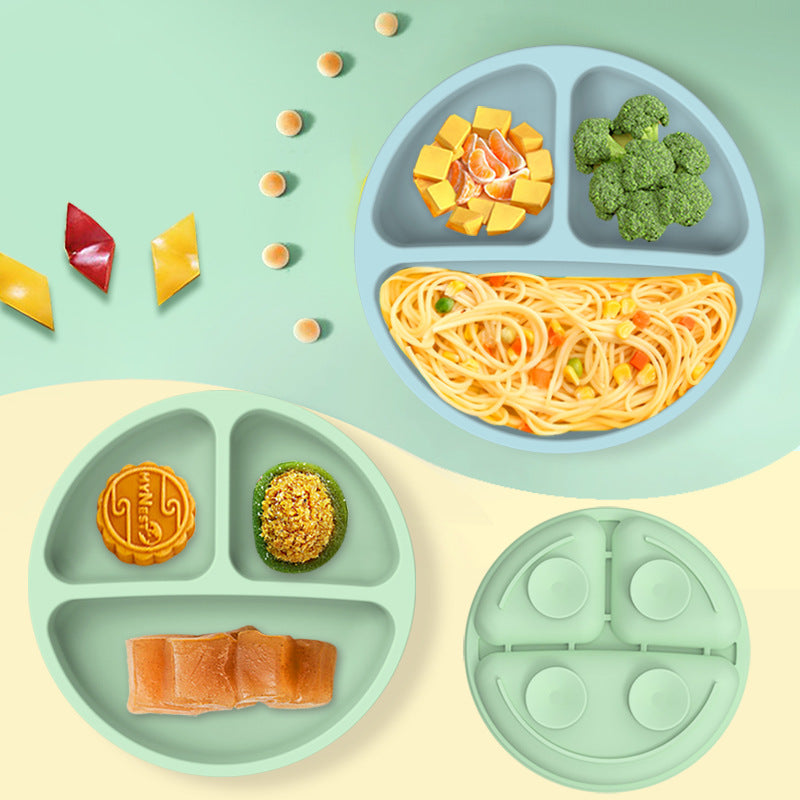 6-Piece Pink Silicone Kids Dinnerware Set