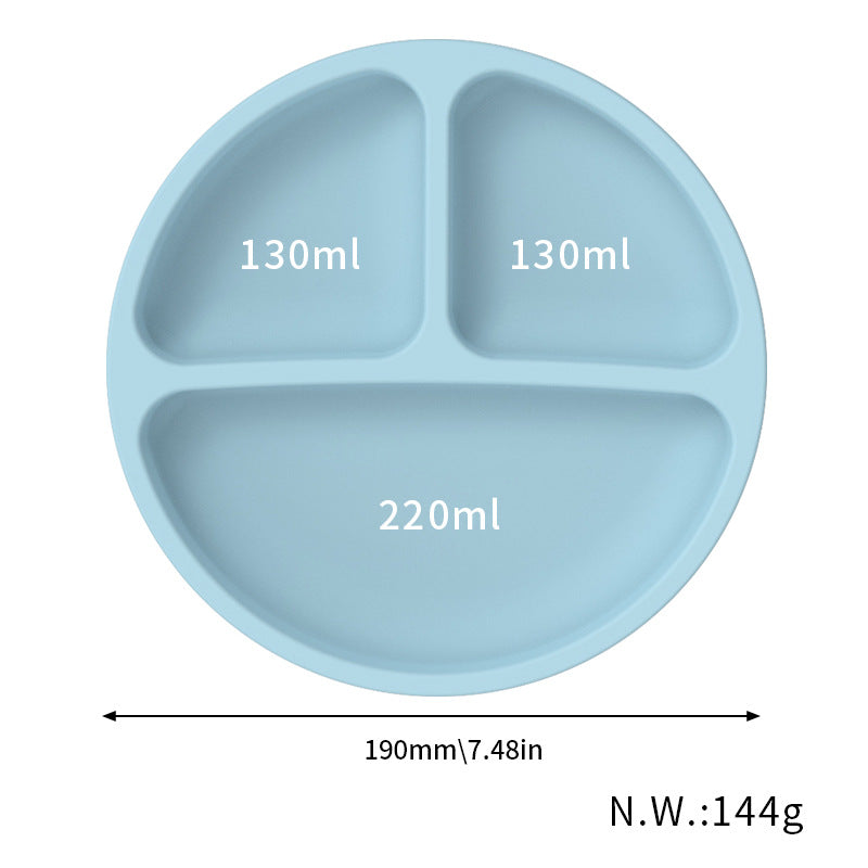 6-Piece Pink Silicone Kids Dinnerware Set